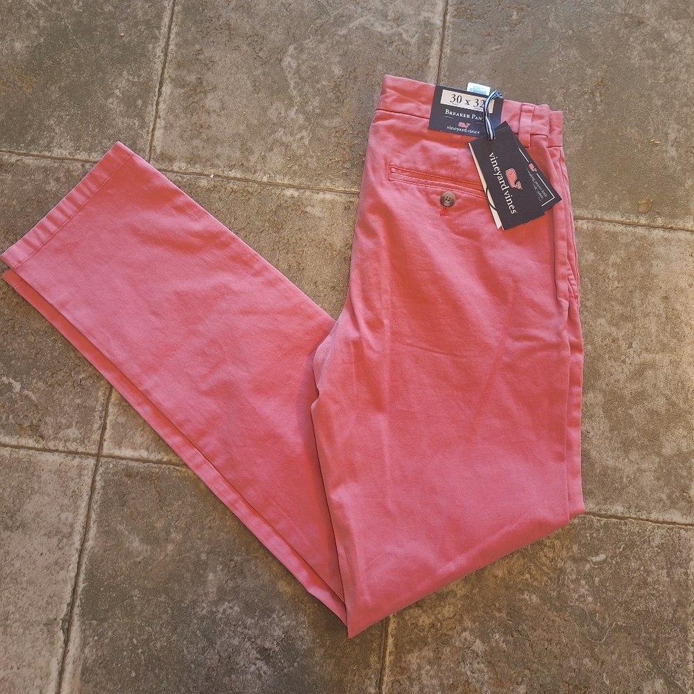 Vineyard Vines Pants Breaker Pant Pink 30 X 32 New